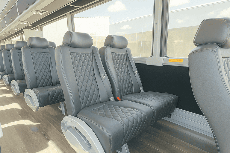 interior of Wellington Charter Bus charter bus